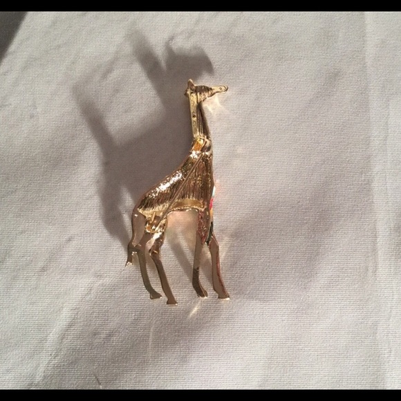 Giraffe multi colored pendant brooch pin NEW - Picture 3 of 5